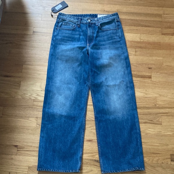 rag & bone Mid-Rise Wide Leg Jeans